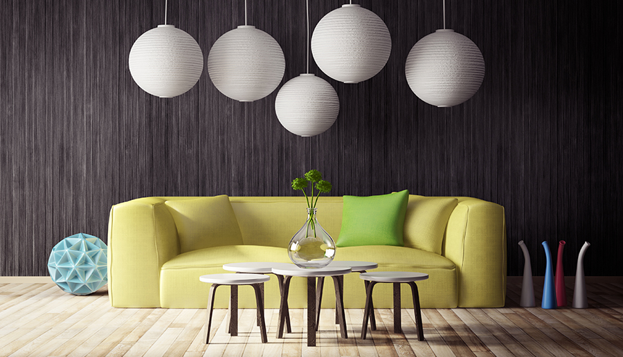 Wite Spherical Pendant Lights for Living Room